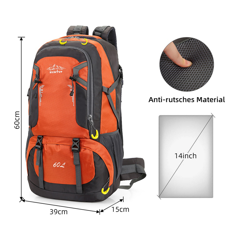 40L 60L Herren Damen Rucksack Wasserdicht Wanderrucksack Trekking Reiserucksack - Bild 40 von 75