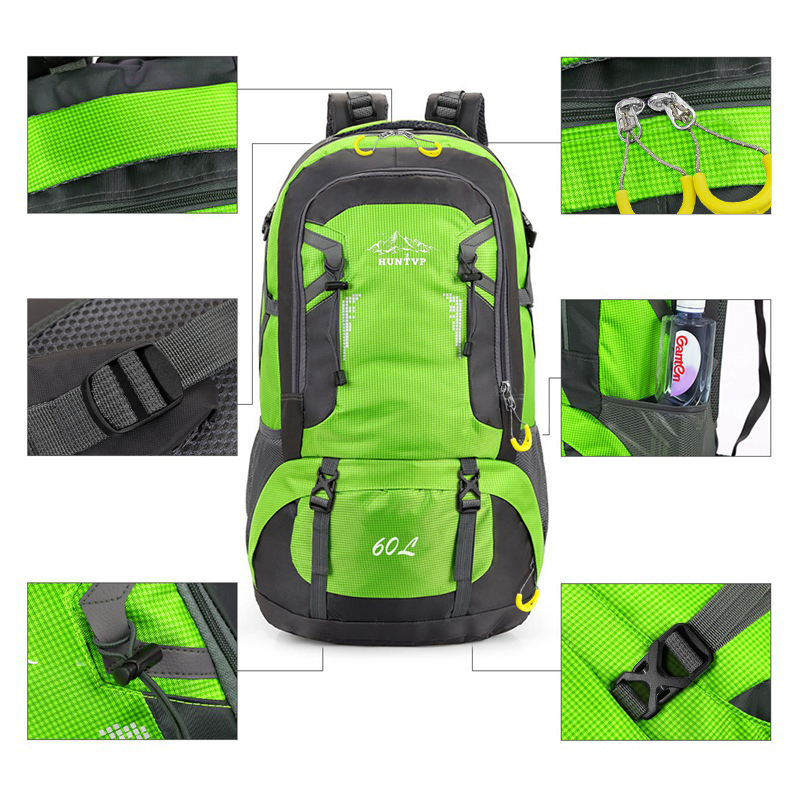 30 60 100L Hiking Camping Backpack Waterproof Large Trekking Travel Rucksack Bag - Picture 34 of 49