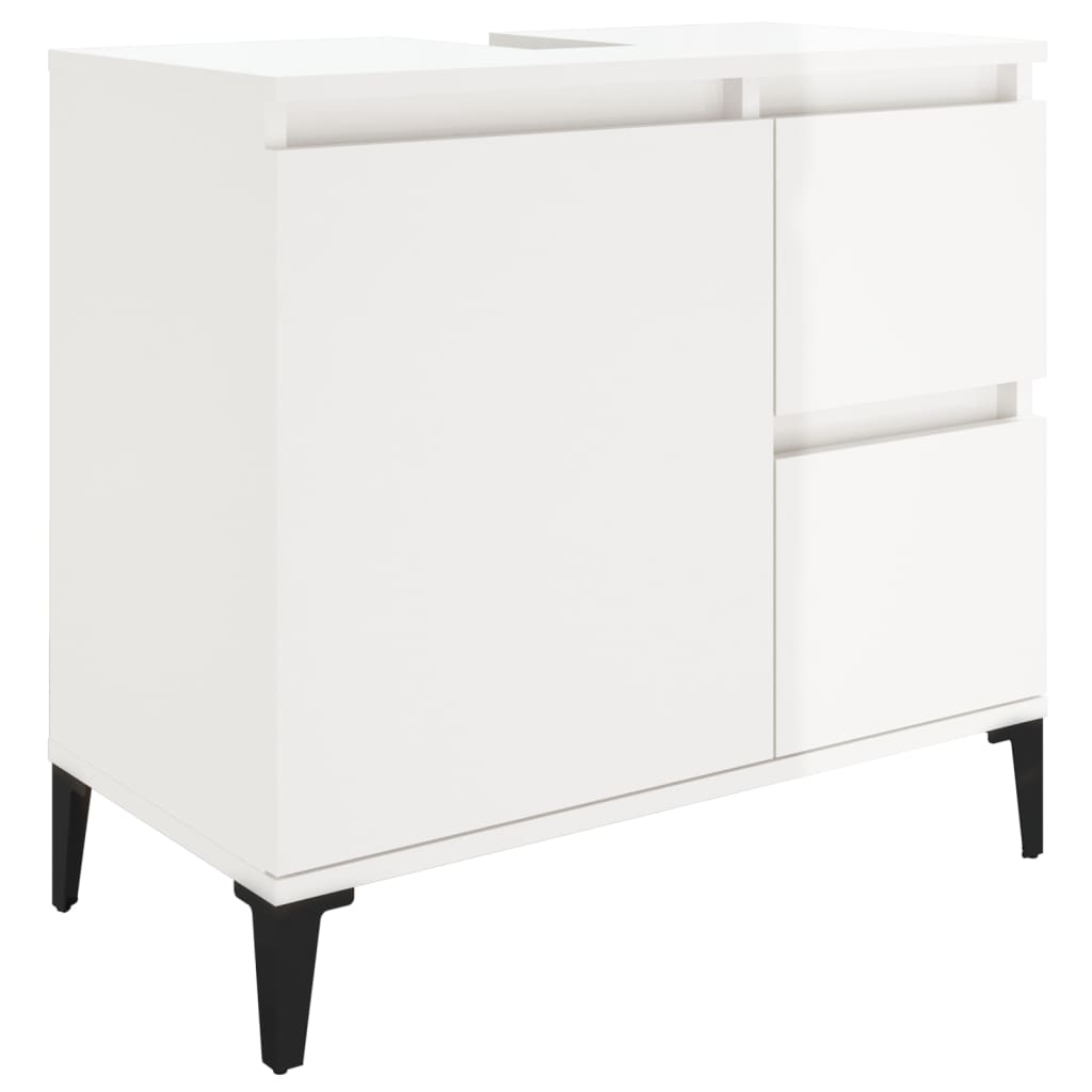 Waschbeckenunterschrank Waschtisch Unterschrank Badschrank mit 2 Schubladen - Bild 21 von 86