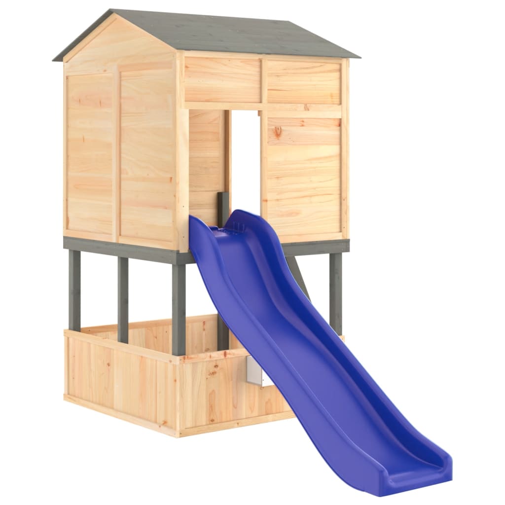 Kinder Spielturm Garten Stelzenhaus Kletterturm Spielhaus Massivholz Tanne - Bild 12 von 21