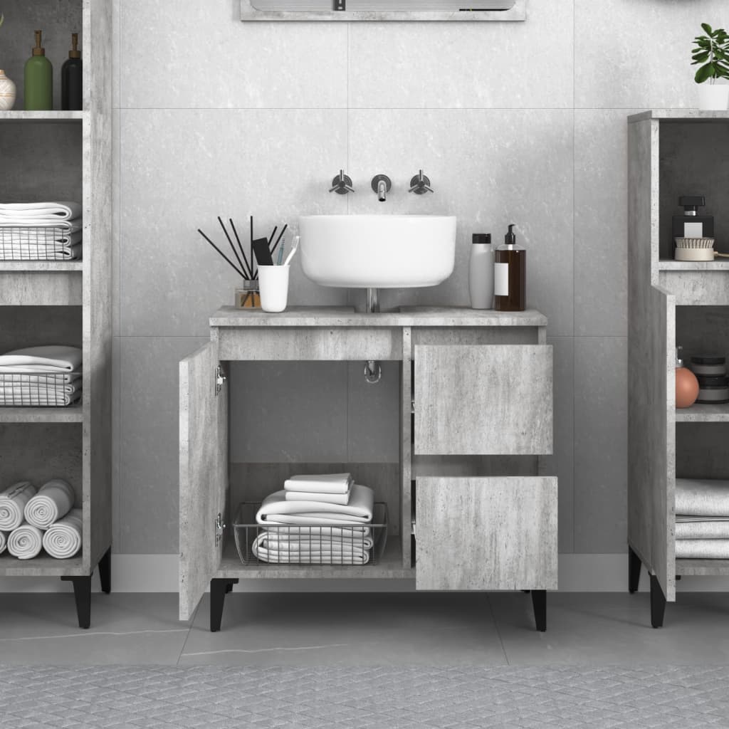 Waschbeckenunterschrank Waschtisch Unterschrank Badschrank mit 2 Schubladen - Bild 41 von 86