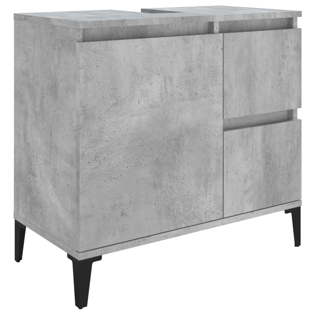 Waschbeckenunterschrank Waschtisch Unterschrank Badschrank mit 2 Schubladen - Bild 40 von 86