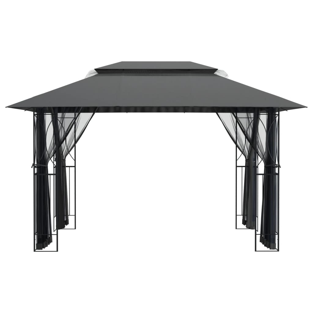 Luxus Pavillon 3x3m 3x4m Seitenwänden Gartenpavillon Partyzelt Gartenzelt Gazebo - Bild 15 von 19