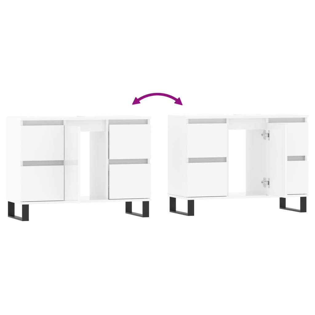 Badezimmerschrank Waschbeckenunterschrank Badschrank mehrere Auswahl 80x33x60 cm - Bild 27 von 66