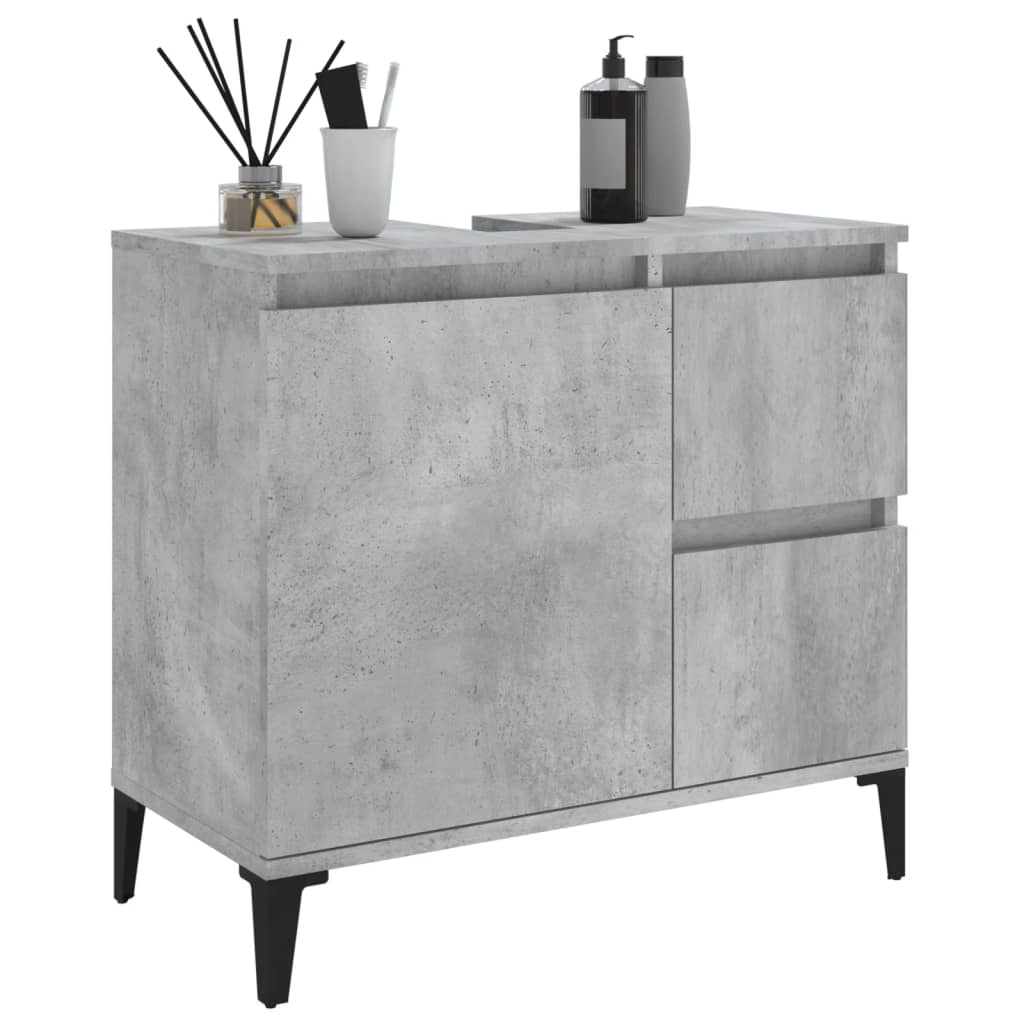 Waschbeckenunterschrank Waschtisch Unterschrank Badschrank mit 2 Schubladen - Bild 43 von 86