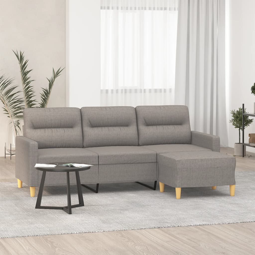 3-Sitzer-Sofa mit Fußhocker Liegesofa Polstersofa Relaxsofa Loungesofa TV Sofa - Bild 23 von 23
