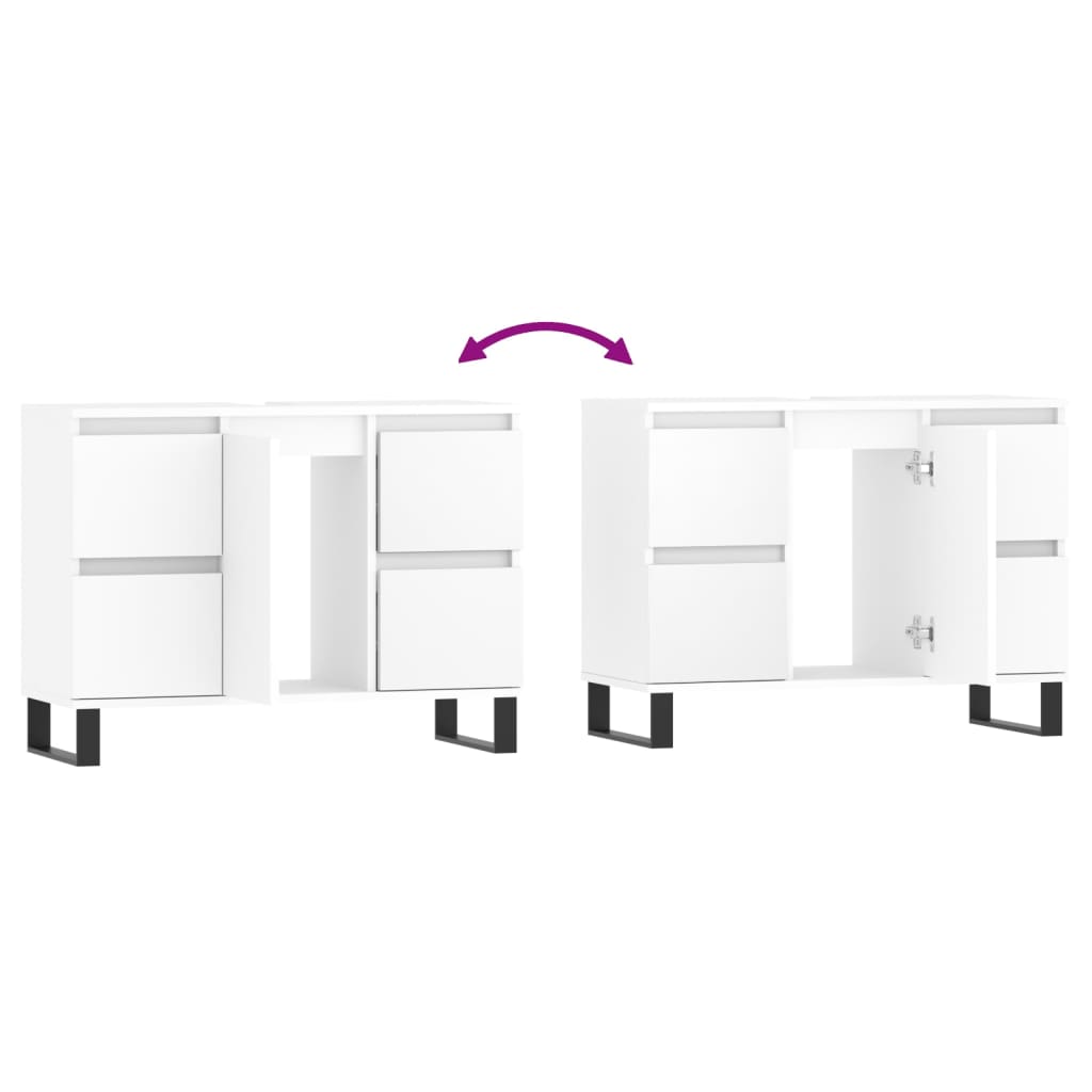Badezimmerschrank Waschbeckenunterschrank Badschrank mehrere Auswahl 80x33x60 cm - Bild 15 von 66