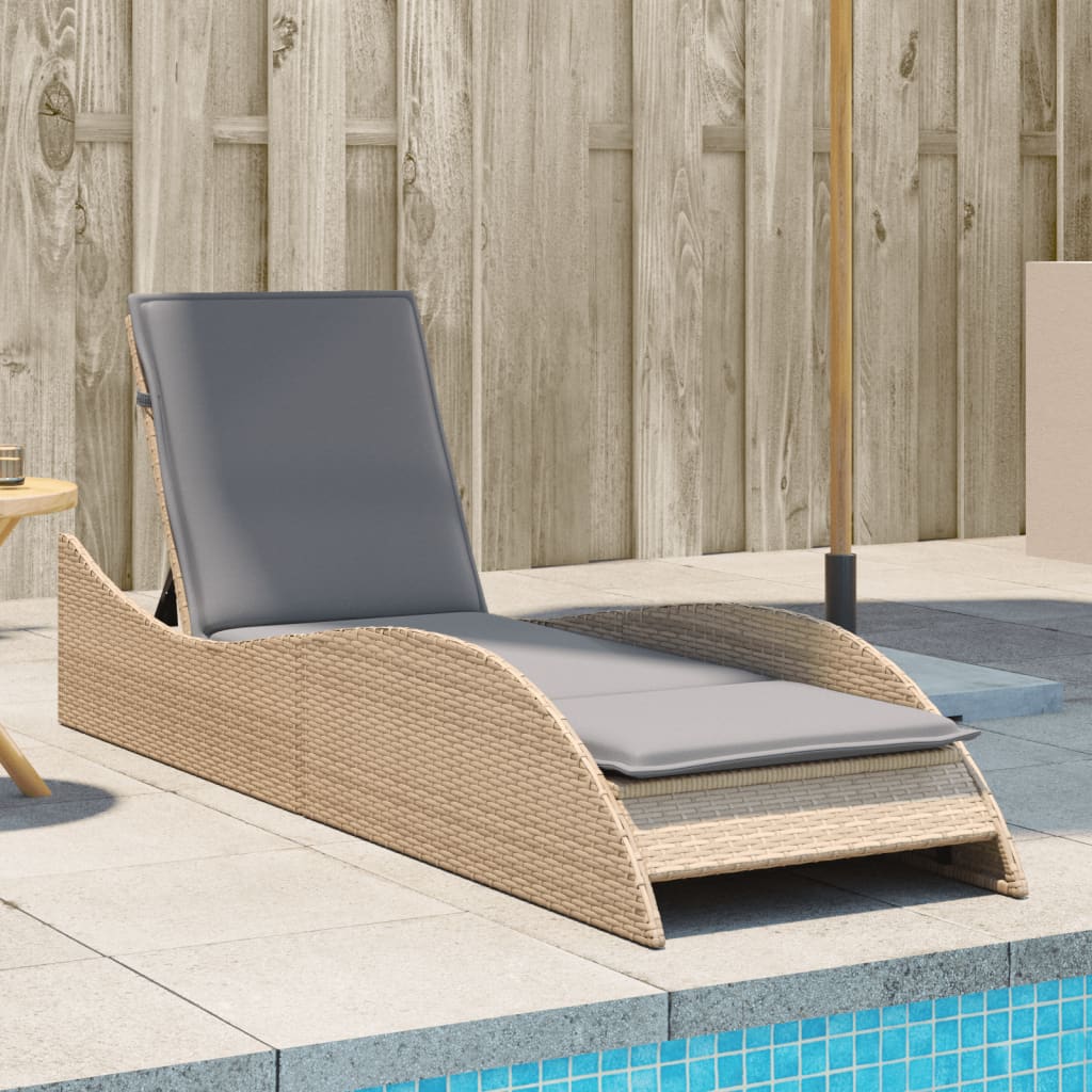 Sonnenliege Gartenliege Liegestuhl Relaxliege Strandliege Doppelliege Polyrattan - Bild 40 von 71