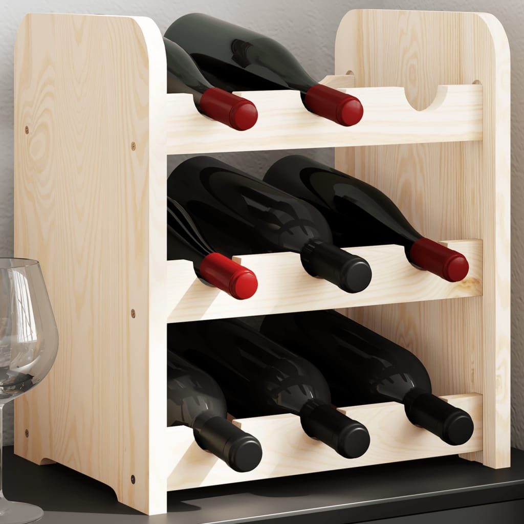 Weinregal Flaschenregal Fassregal Weinschrank 43x25x37 cm Massivholz Kiefer - Bild 30 von 34