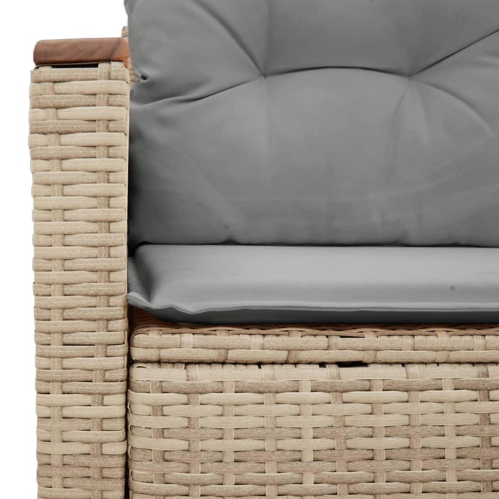 Gartensofa mit Kissen 2-Sitzer Sofa Poly Rattan Gartenmöbel Lounge Sitzgruppe - Bild 50 von 65