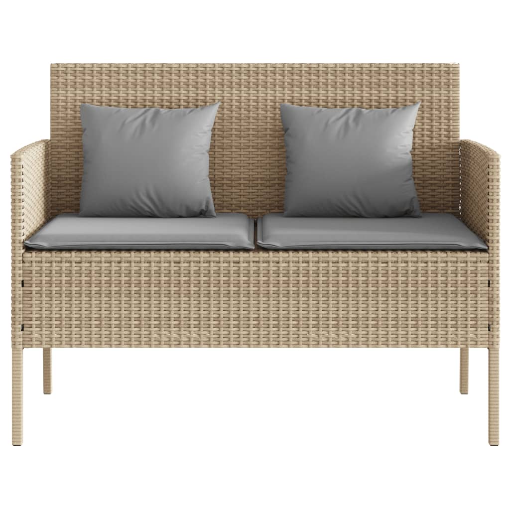 Gartenbank mit Kissen Sitzbank Parkbank mit Stauraum Schwarz Poly Rattan vidaXL - Bild 60 von 75