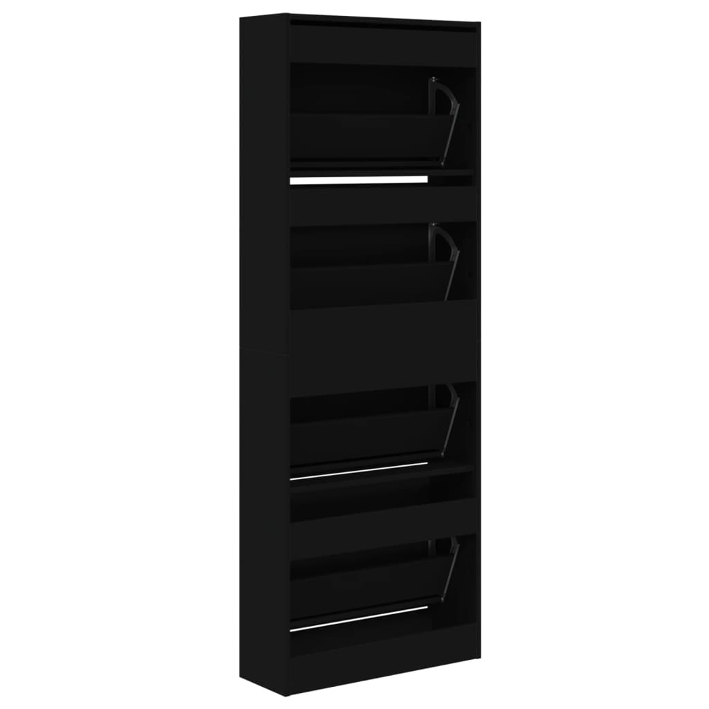 Schuhschrank mit 1/2/3/4 Klappen Schuhkipper Schuhregal Schuhkommode Schuhablage - Bild 71 von 145