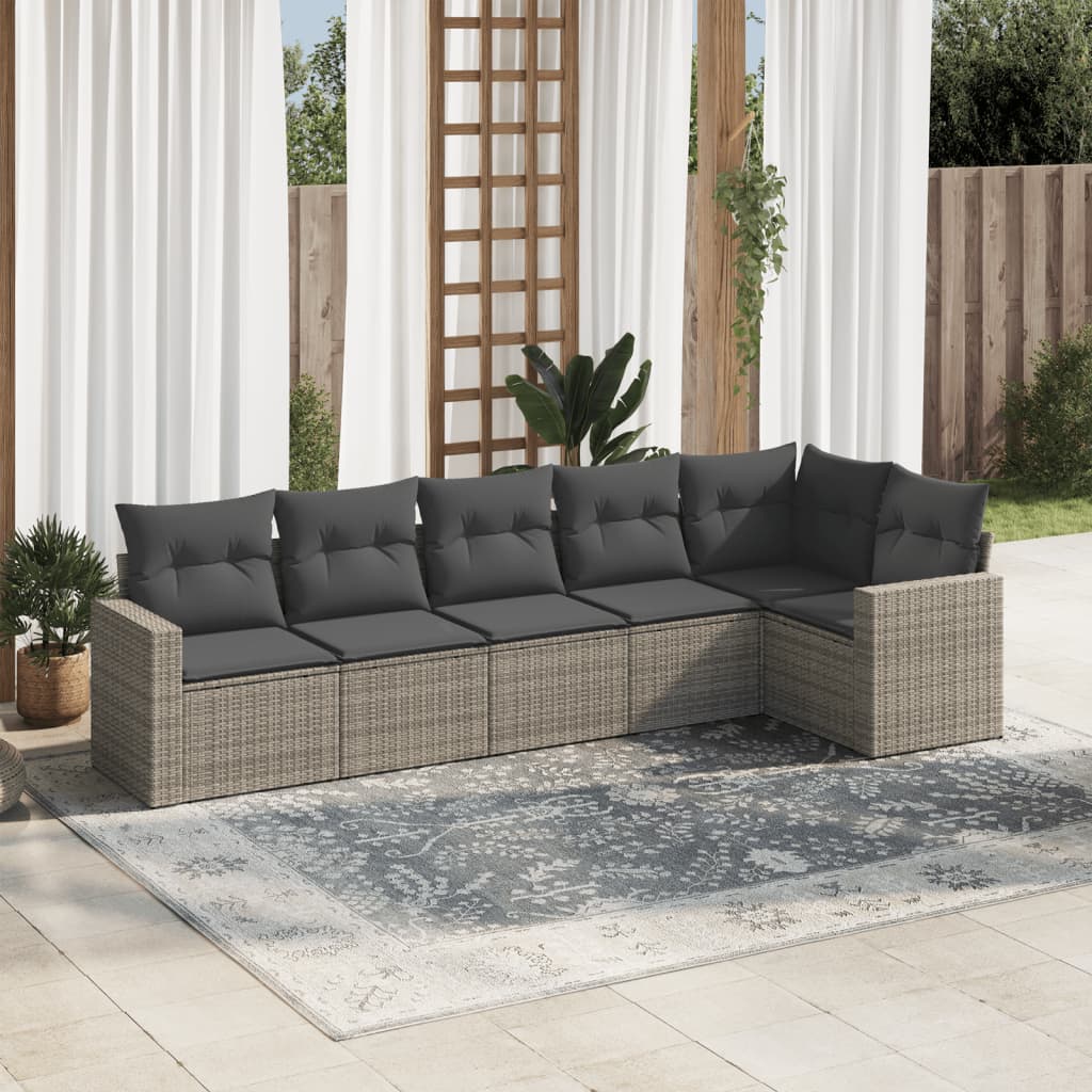 Garten-Sofagarnitur Essgruppe Gartengarnitur Sitzgruppe mit Kissen Poly Rattan - Bild 21 von 30