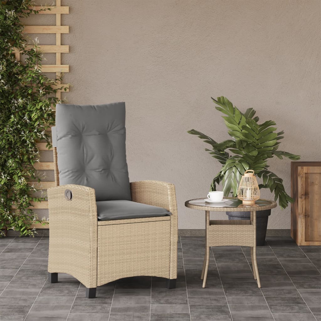 Poly Rattan Gartensessel mit Kissen Verstellbar Gartenstuhl Sessel Stuhl Stühle - Bild 61 von 77