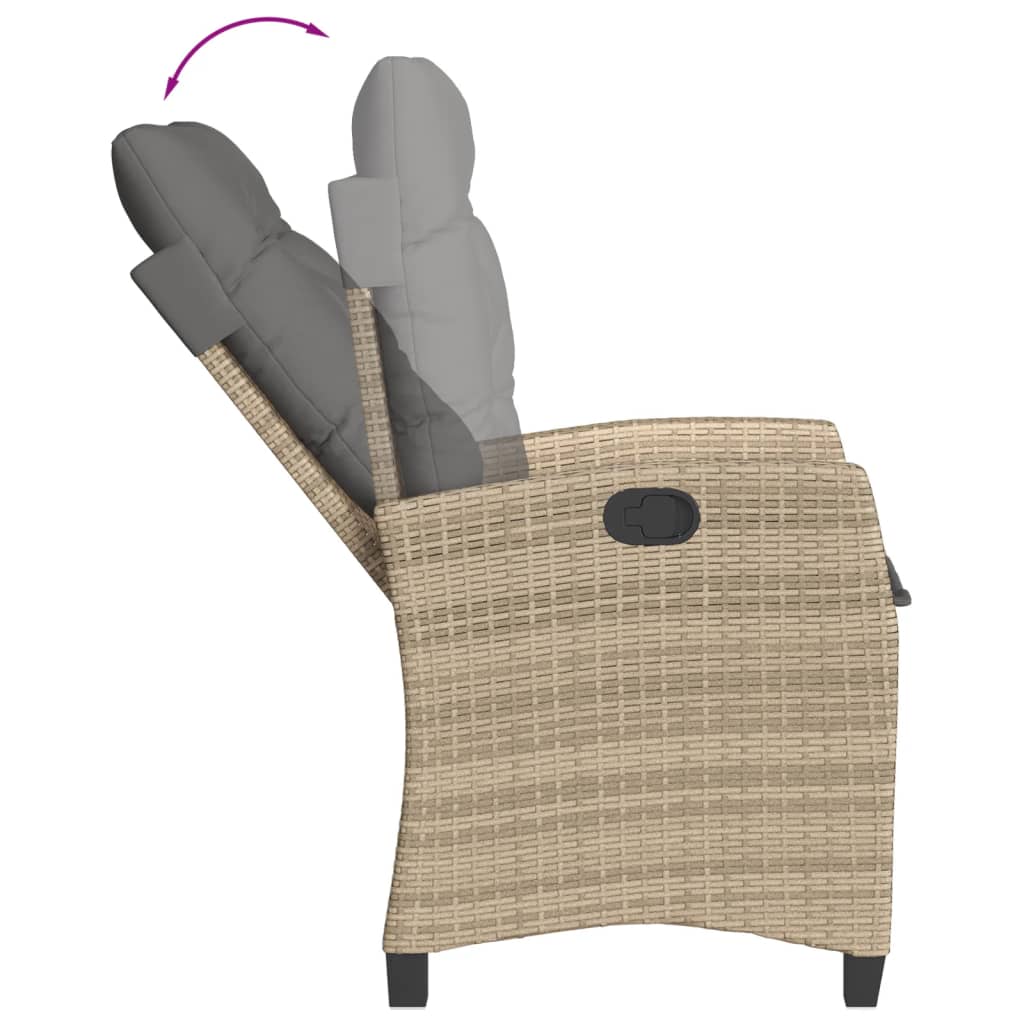 Poly Rattan Gartensessel mit Kissen Verstellbar Gartenstuhl Sessel Stuhl Stühle - Bild 65 von 77