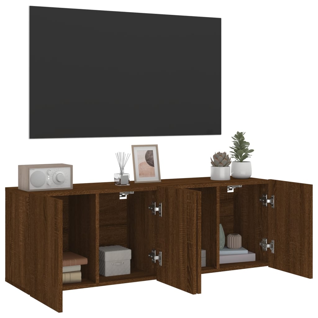 TV Wandschrank Lowboard Fernsehschrank Hängeschrank TV Möbel 60/80/100 cm - Bild 73 von 91