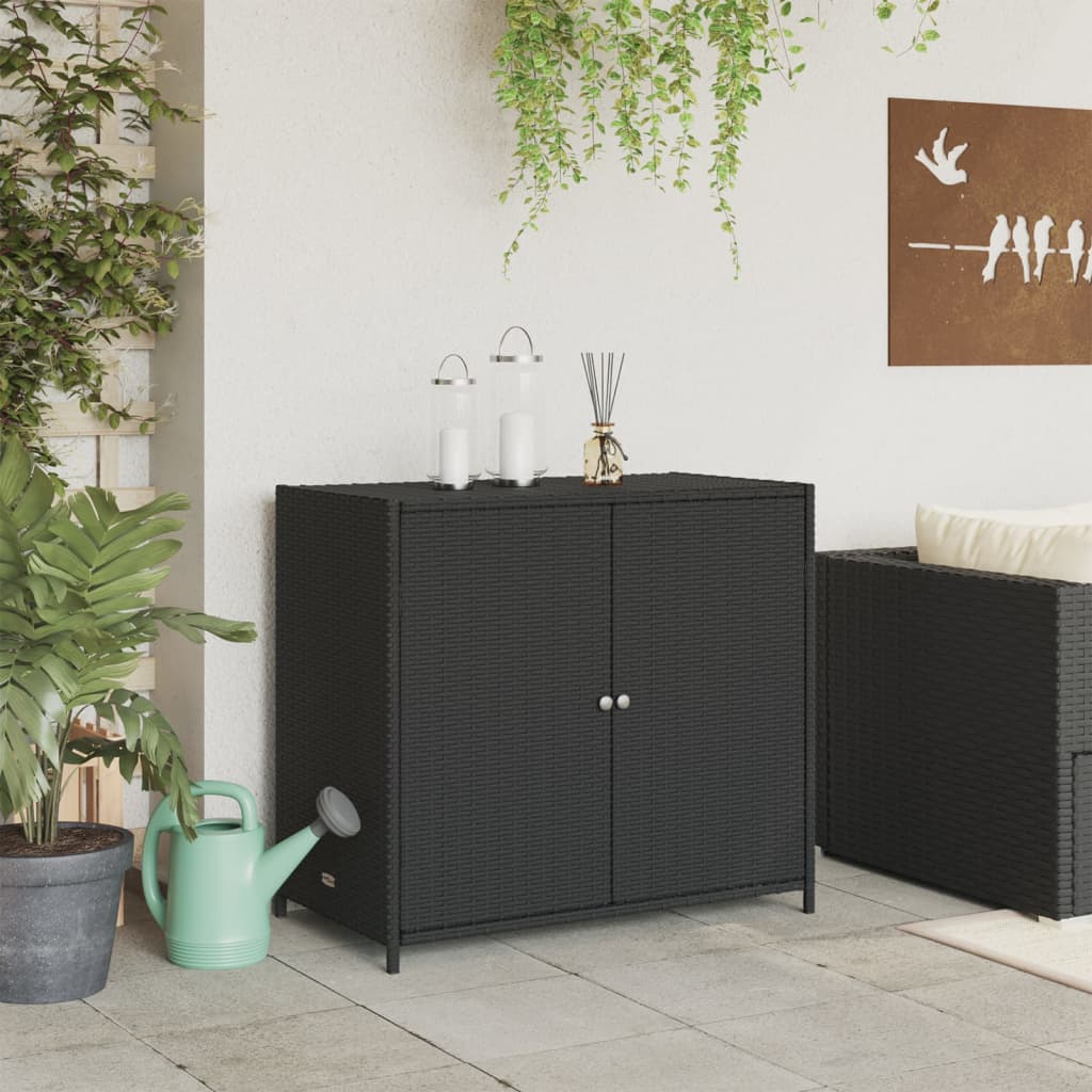 Gartenschrank Balkonschrank Geräteschrank Haushaltsschrank Schrank Poly Rattan - Bild 13 von 55