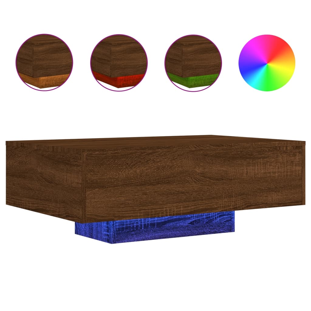 Couchtisch Wohnzimmertisch mit LED Beleuchtung Beistelltisch Stehtische - Bild 80 von 89