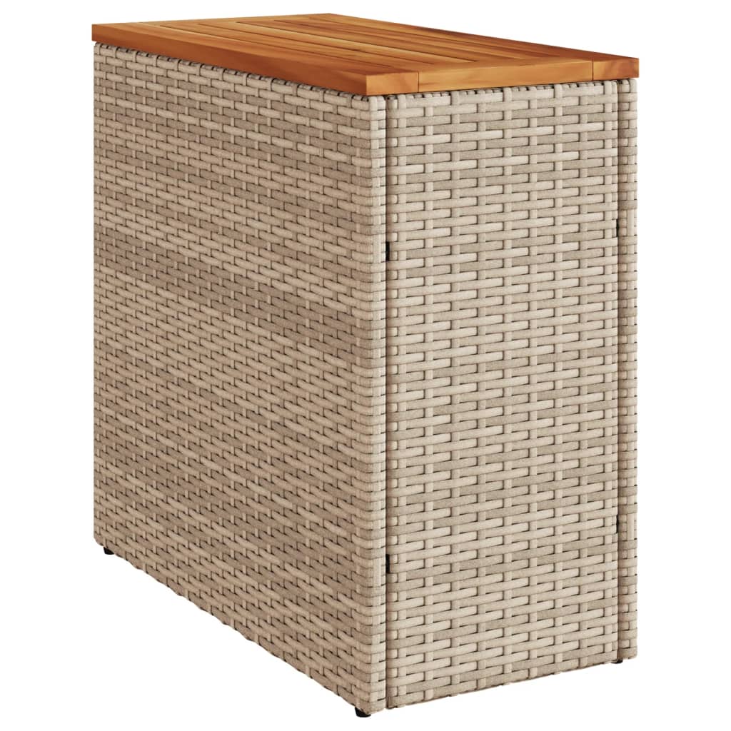Gartentisch Beistelltisch Couchtisch Couchtisch mit Holz/Glasplatte Poly Rattan - Bild 33 von 65
