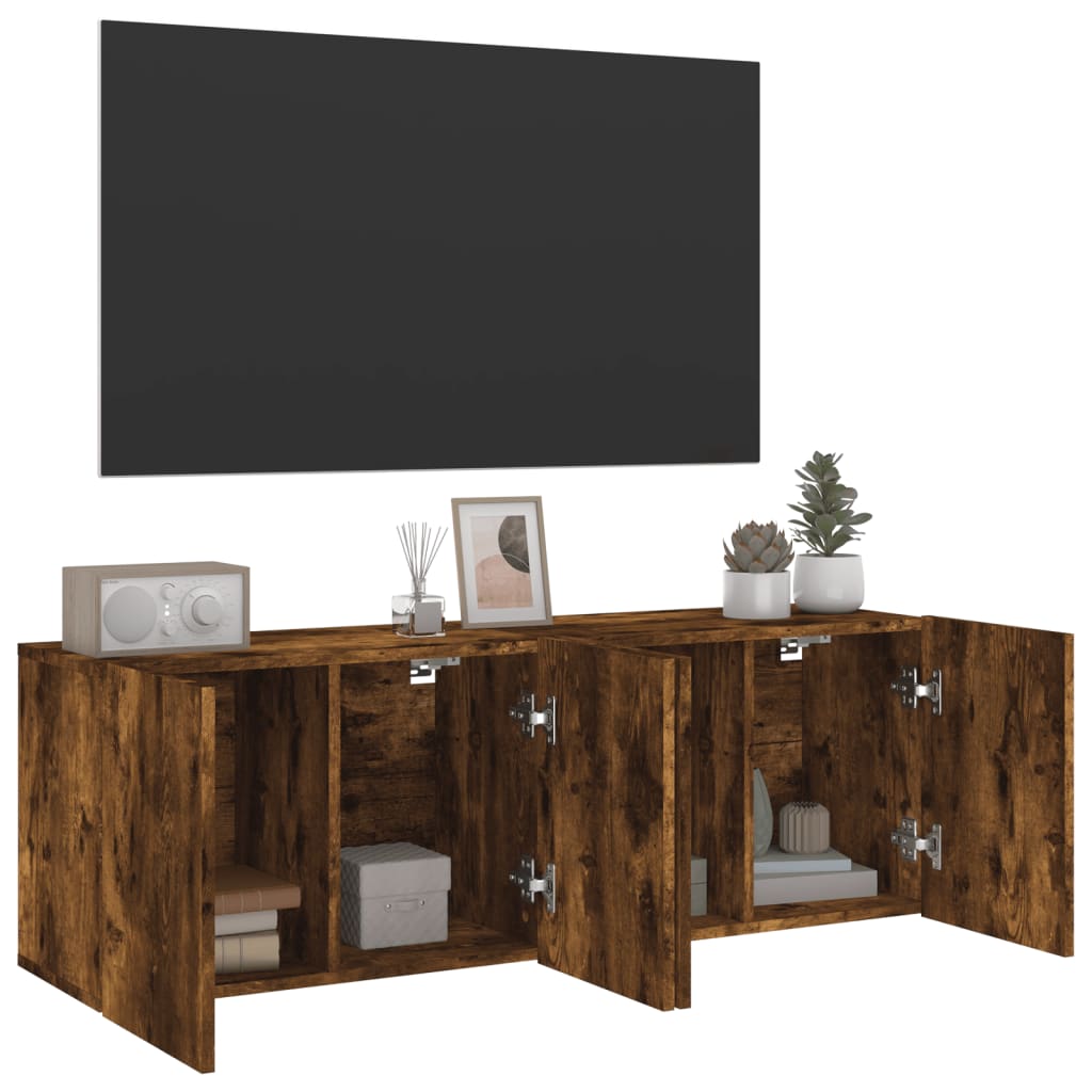 TV Wandschrank Lowboard Fernsehschrank Hängeschrank TV Möbel 60/80/100 cm - Bild 56 von 91
