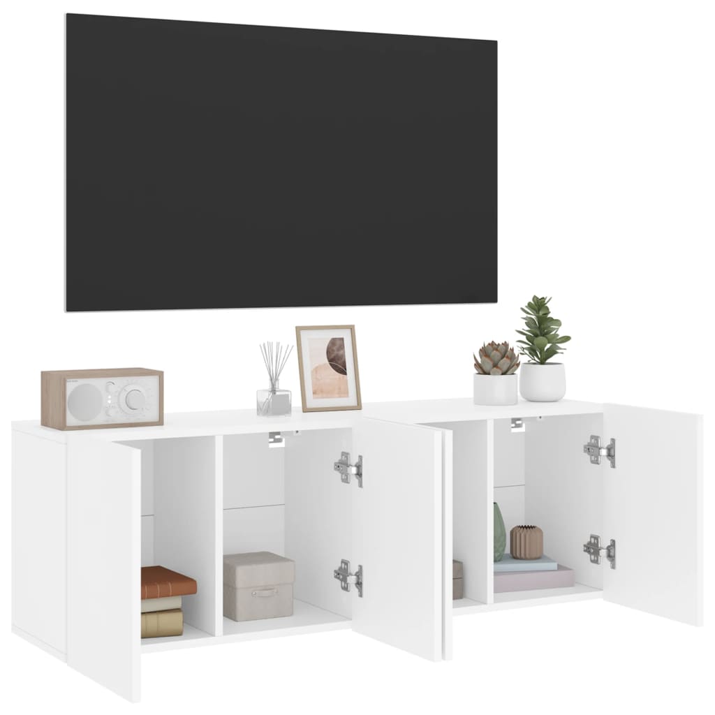 TV Wandschrank Lowboard Fernsehschrank Hängeschrank TV Möbel 60/80/100 cm - Bild 18 von 91