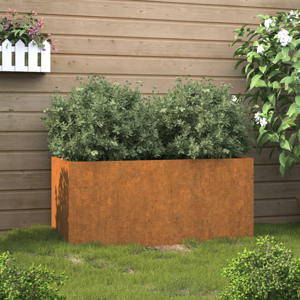 Metall Pflanzkübel Blumenkasten Hochbeet Gemüsebeet Blumenbeet Stahl Beet Garten - Bild 22 von 93