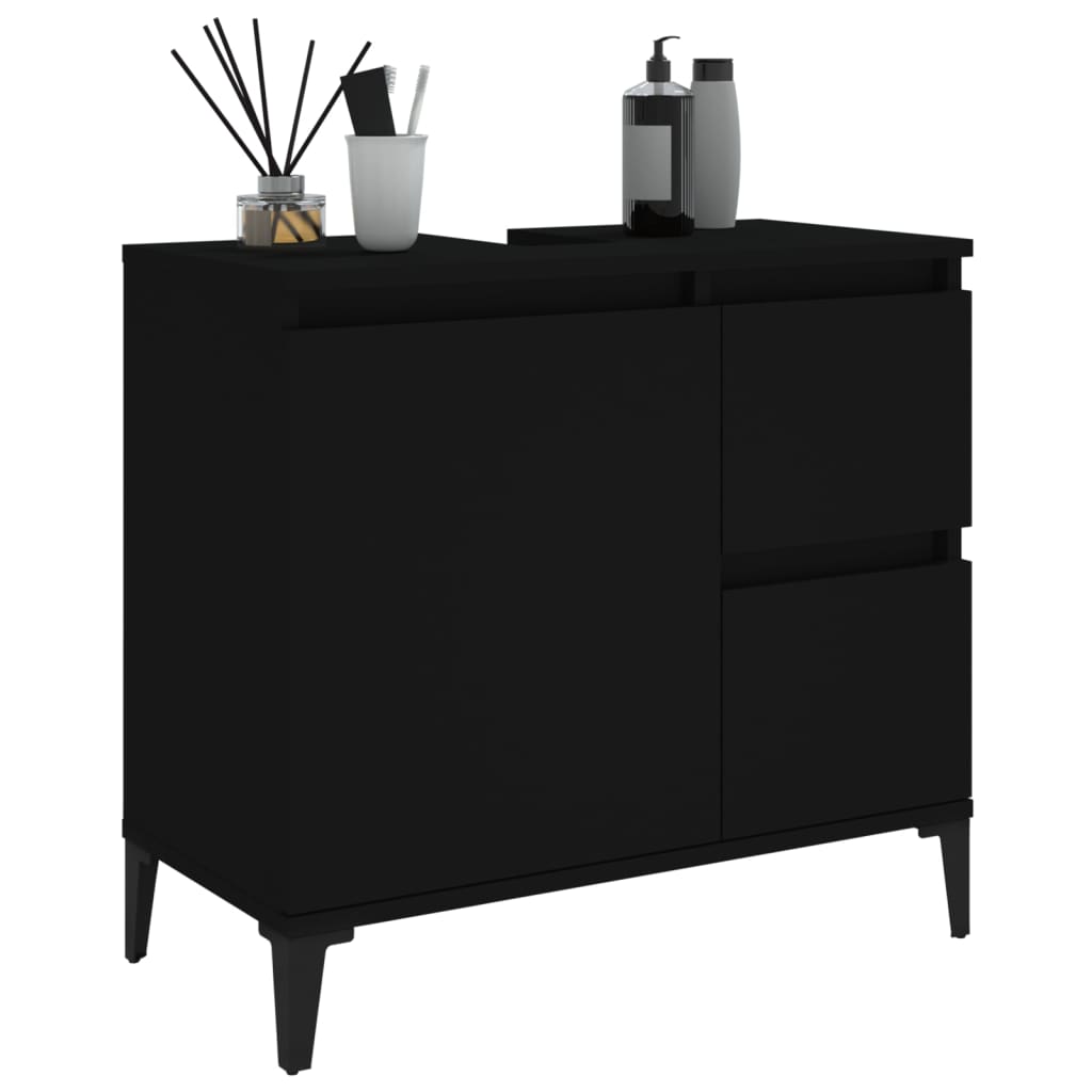 Waschbeckenunterschrank Waschtisch Unterschrank Badschrank mit 2 Schubladen - Bild 15 von 86