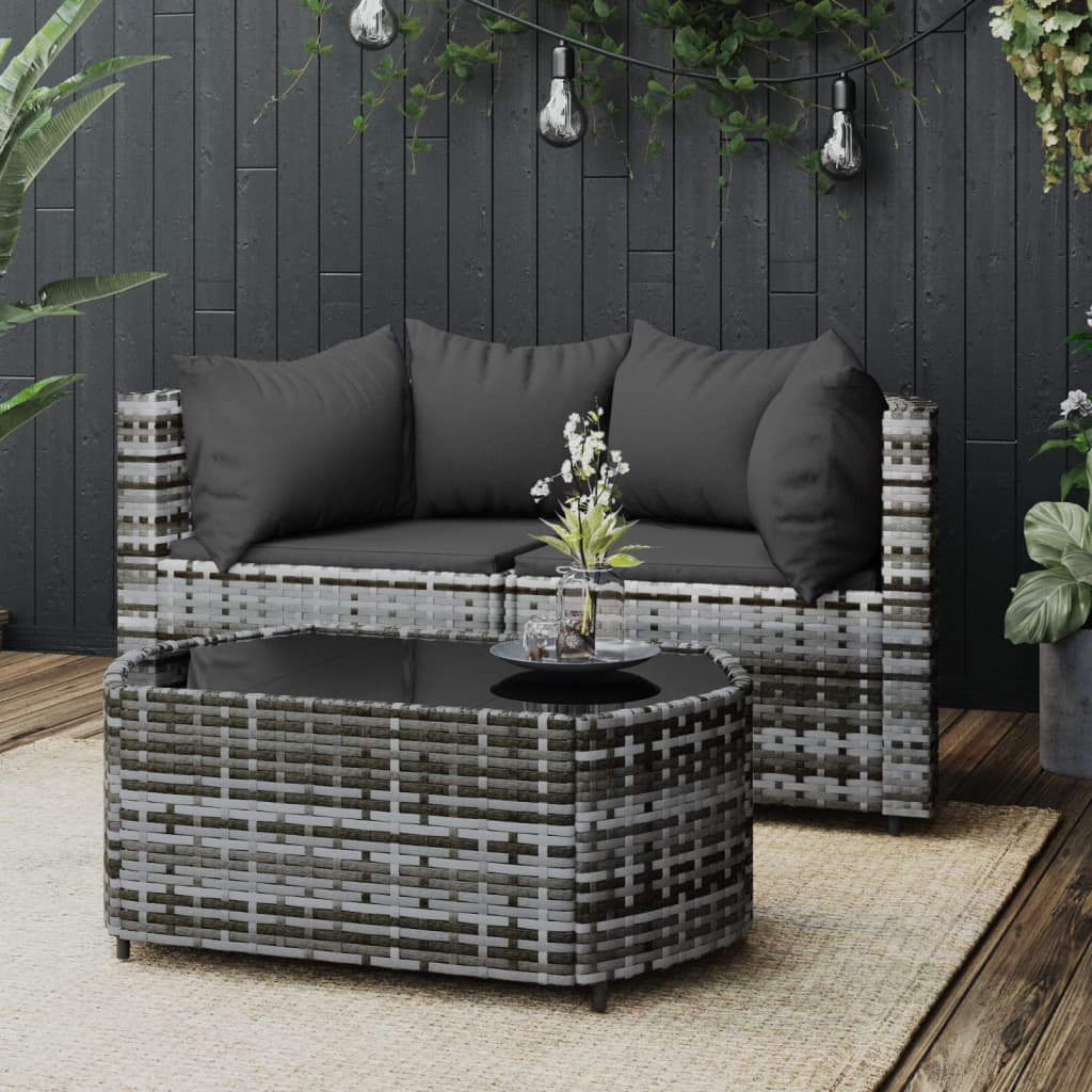 Garten Lounge Set mit Kissen Gartensofa Ecksofa Gartenmöbel Poly Rattan - Bild 74 von 106