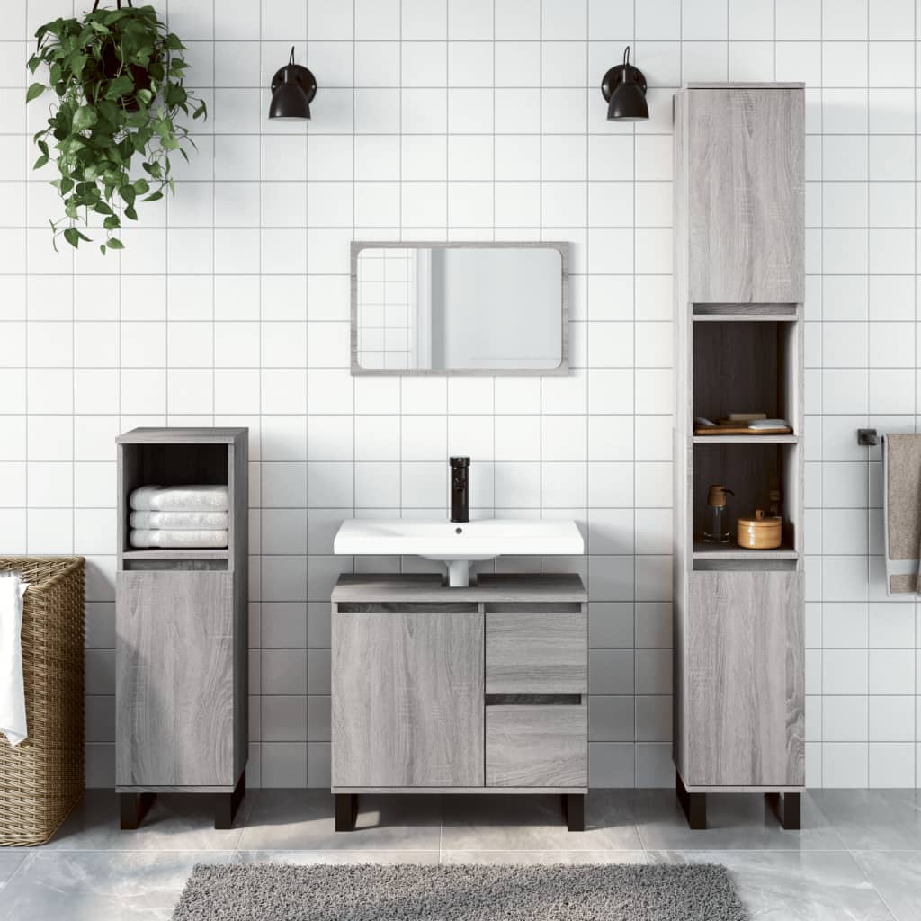 Badezimmerschrank Badschrank Waschbeckenunterschrank Badmöbel Mehrere Farben - Bild 26 von 33