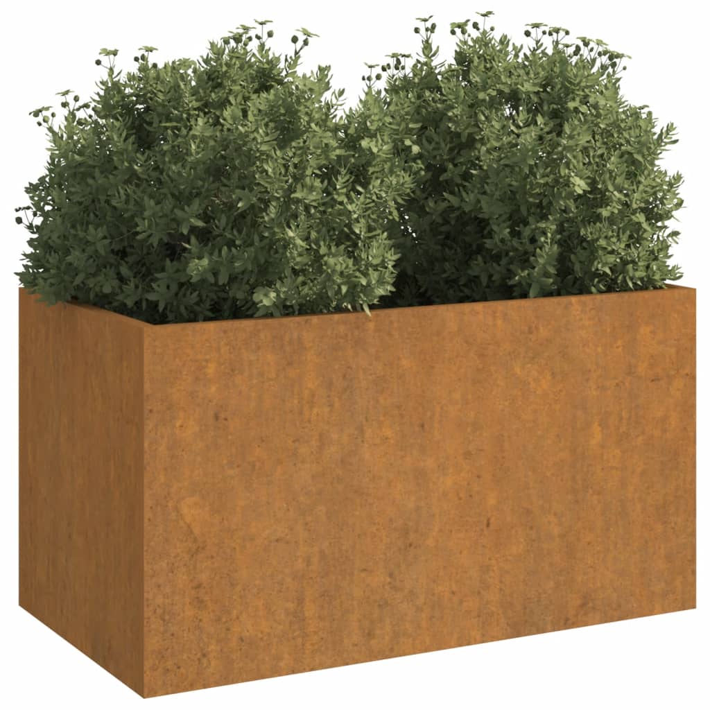 Cortenstahl Pflanzkübel Blumenkübel Pflanzkasten Garten Hochbeet Blumenkasten - Bild 67 von 93