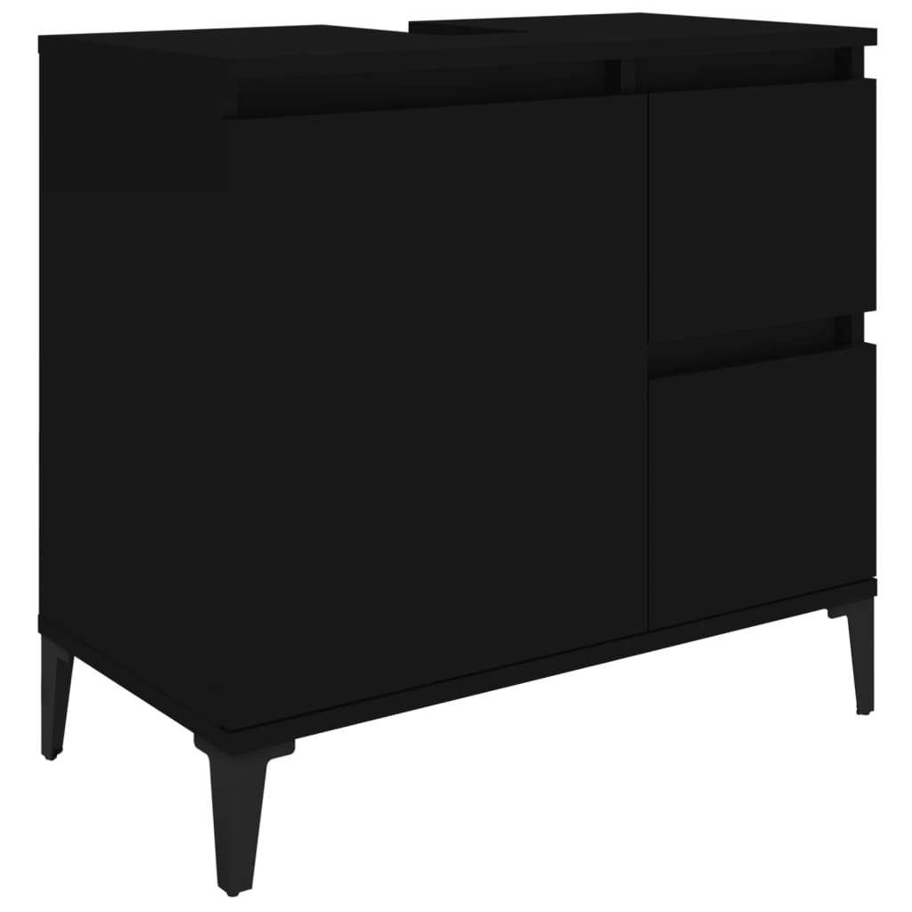 Waschbeckenunterschrank Waschtisch Unterschrank Badschrank mit 2 Schubladen - Bild 12 von 86