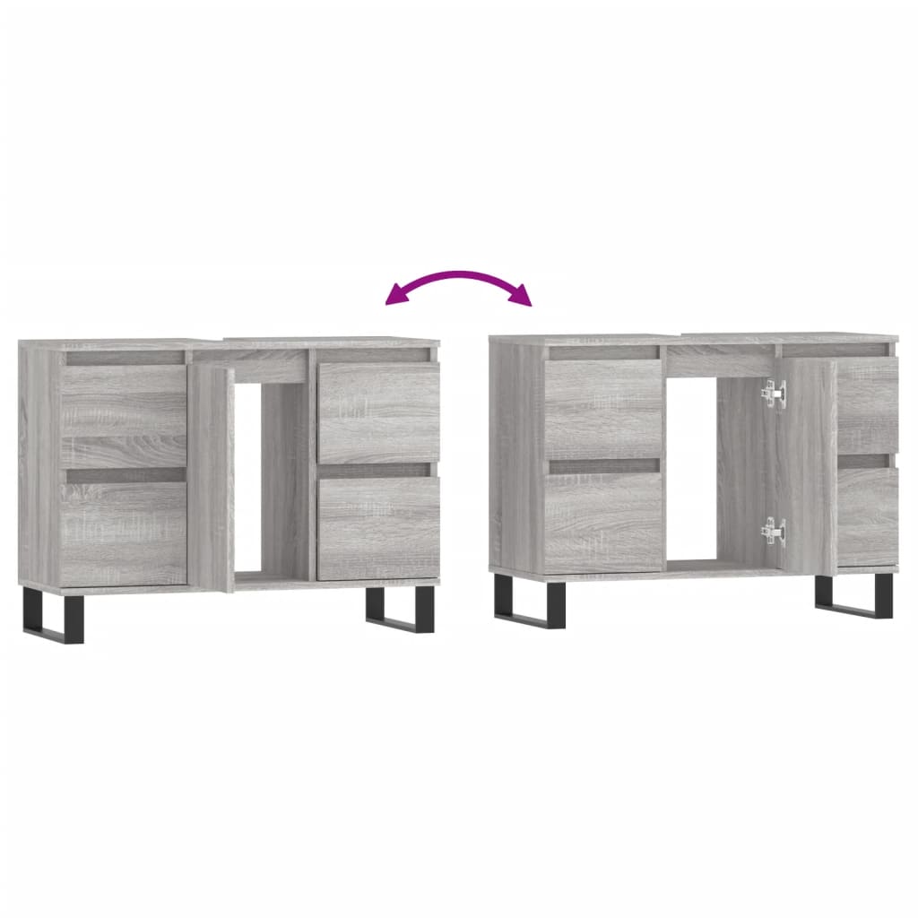 Badezimmerschrank Waschbeckenunterschrank Badschrank mehrere Auswahl 80x33x60 cm - Bild 47 von 66