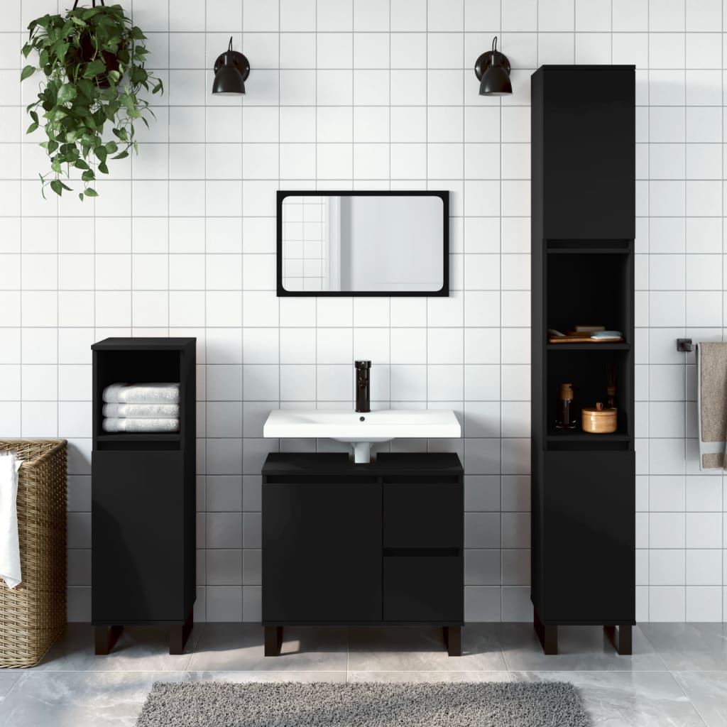 Badezimmerschrank Badschrank Waschbeckenunterschrank Badmöbel Mehrere Farben - Bild 22 von 33
