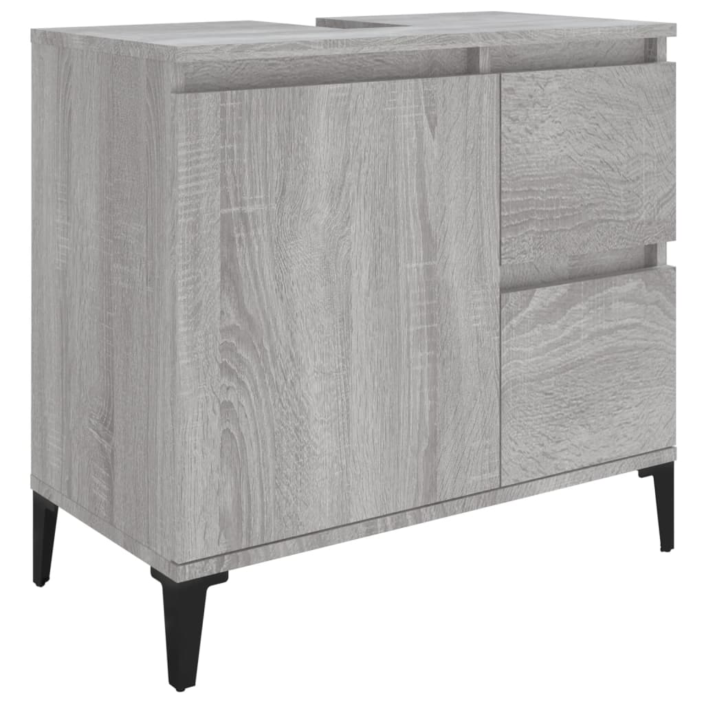 Waschbeckenunterschrank Waschtisch Unterschrank Badschrank mit 2 Schubladen - Bild 59 von 86