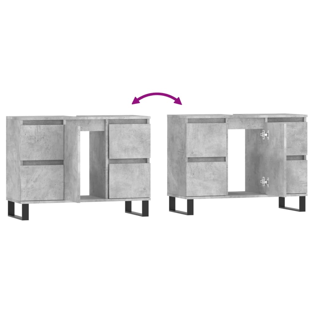 Badezimmerschrank Waschbeckenunterschrank Badschrank mehrere Auswahl 80x33x60 cm - Bild 37 von 66