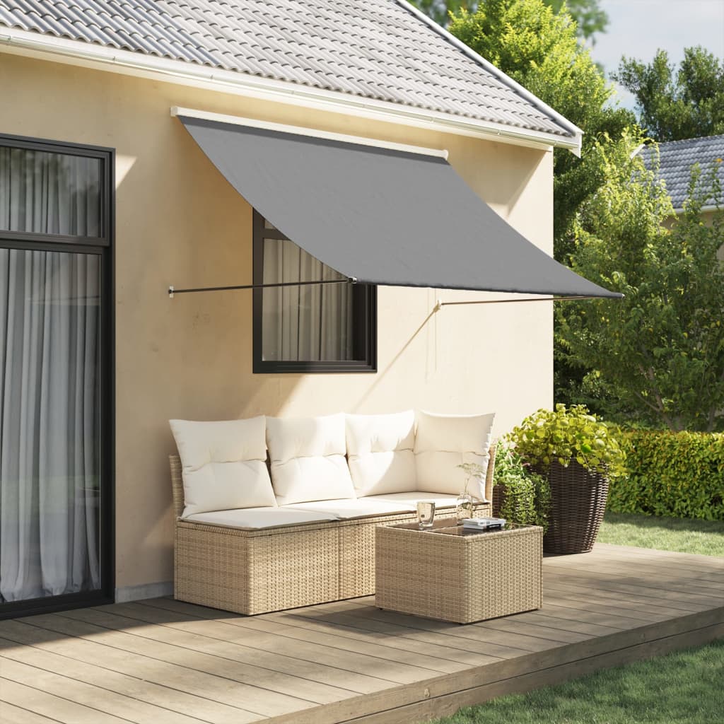 Markise Einziehbar Stahl Fenstermarkise Klemmmarkise Fallarmmarkise Sonnenschutz - Bild 10 von 28