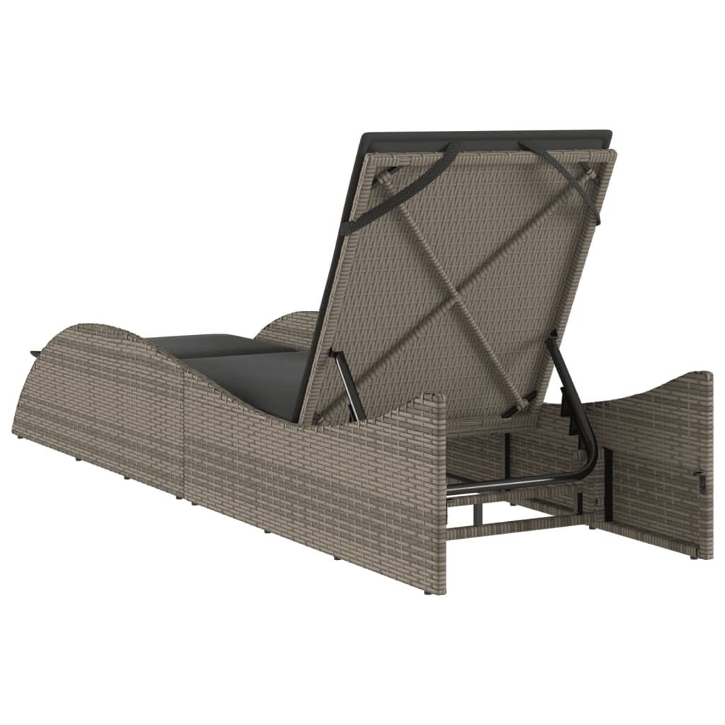 Sonnenliege Gartenliege Liegestuhl Relaxliege Strandliege Doppelliege Polyrattan - Bild 36 von 71
