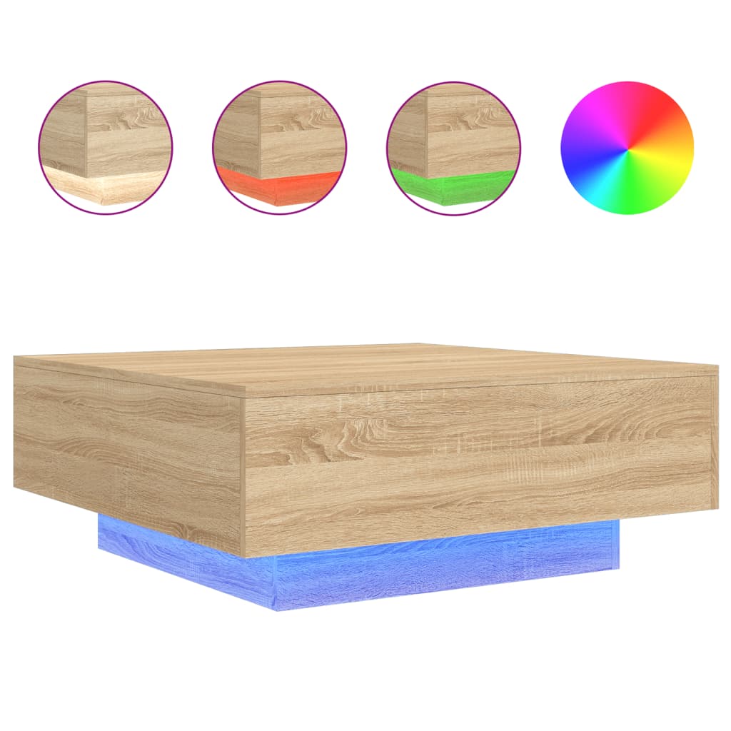 Couchtisch Wohnzimmertisch mit LED Beleuchtung Beistelltisch Stehtische - Bild 36 von 89