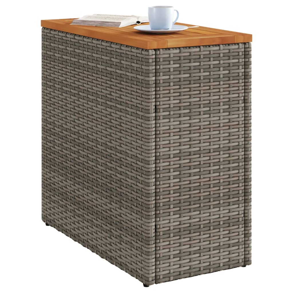 Gartentisch Beistelltisch Couchtisch Couchtisch mit Holz/Glasplatte Poly Rattan - Bild 40 von 65