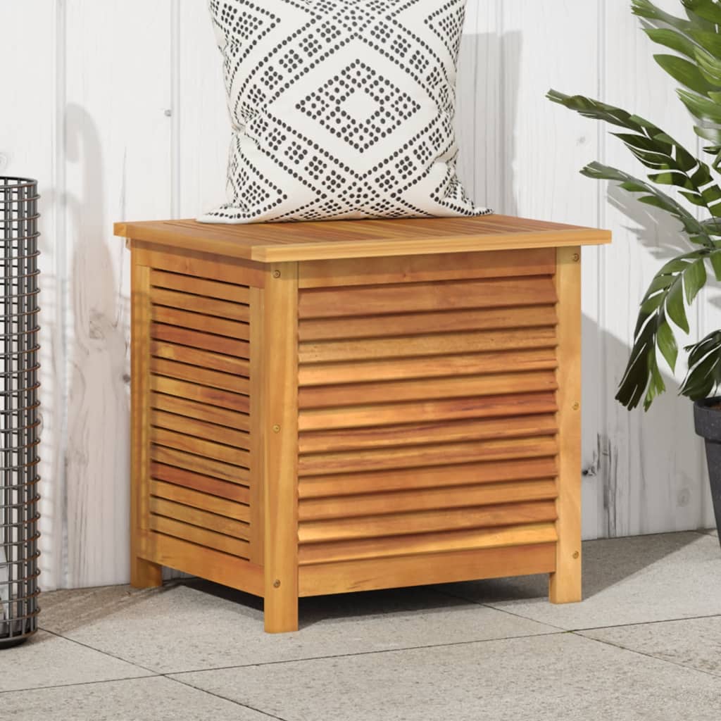 Gartenbox Banktruhe Truhe Auflagenbox mit Lüftungsschlitzen Massivholz Akazie - Bild 16 von 18