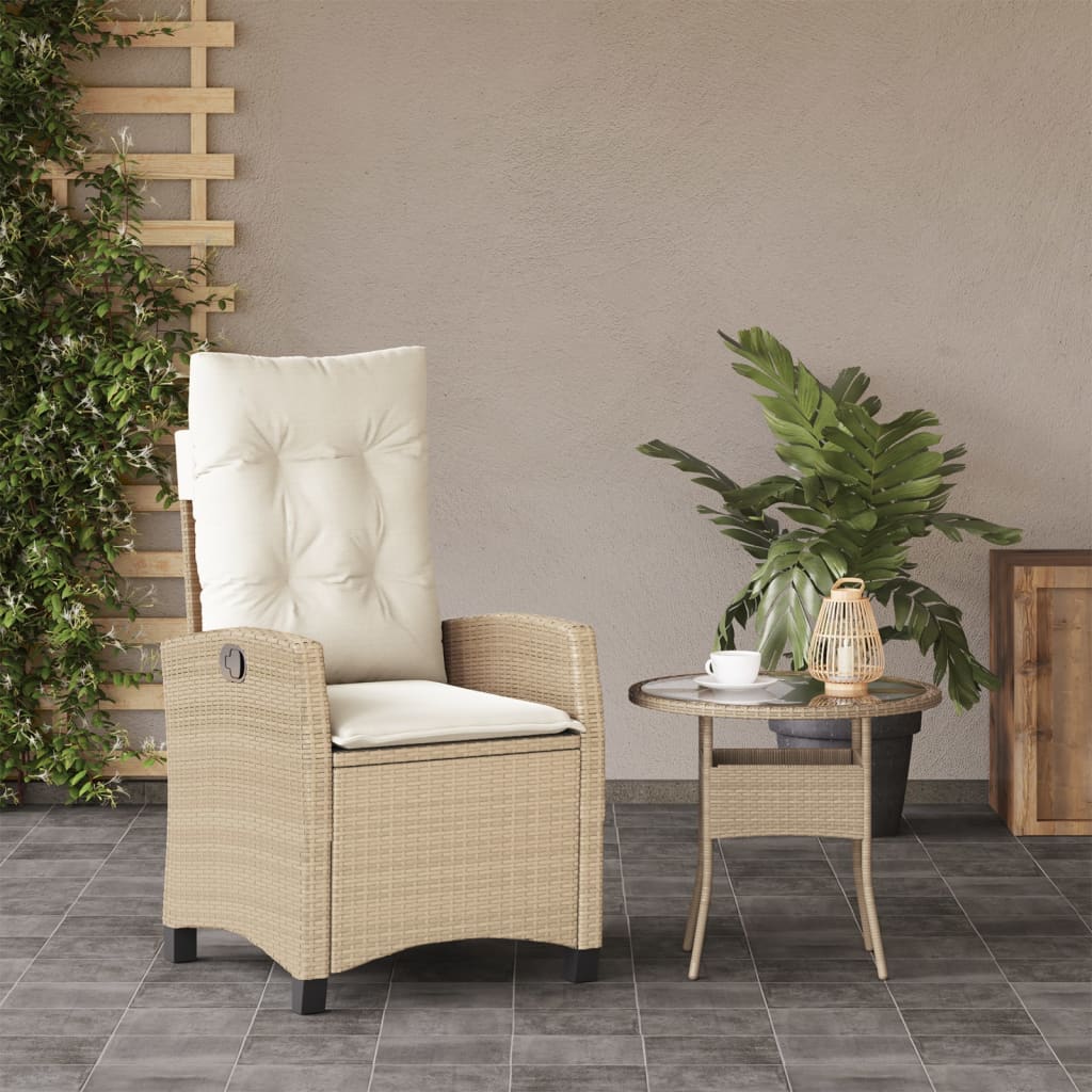Poly Rattan Gartensessel mit Kissen Verstellbar Gartenstuhl Sessel Stuhl Stühle - Bild 51 von 77