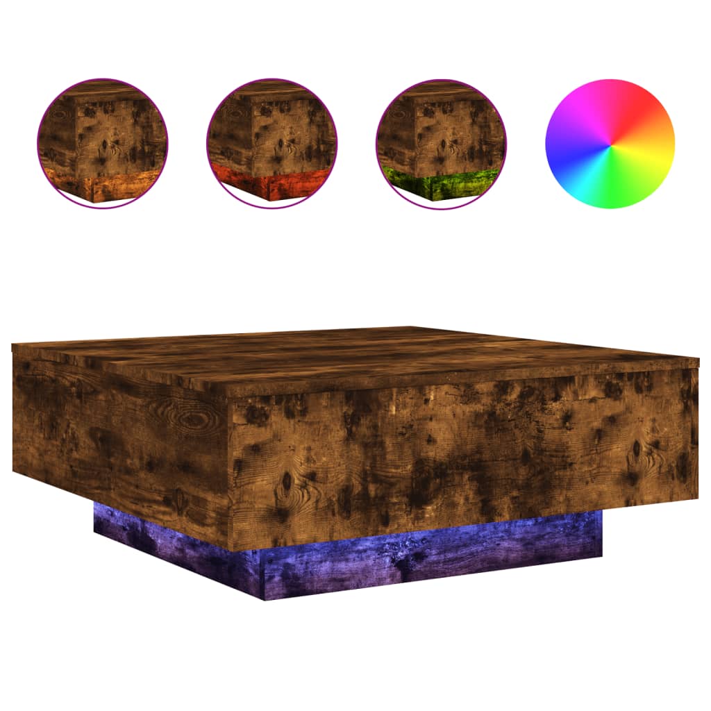 Couchtisch Wohnzimmertisch mit LED Beleuchtung Beistelltisch Stehtische - Bild 58 von 89