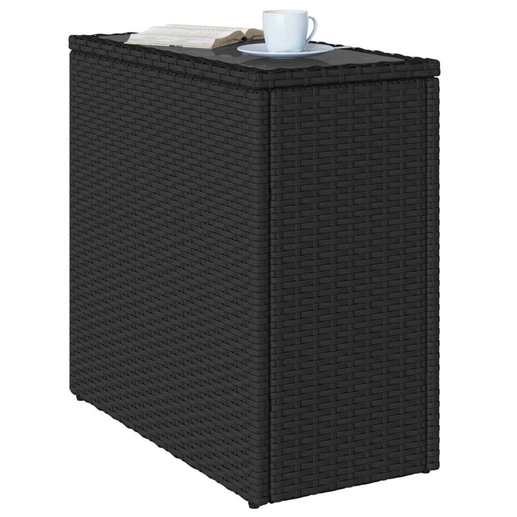 Gartentisch Beistelltisch Couchtisch Couchtisch mit Holz/Glasplatte Poly Rattan - Bild 16 von 65