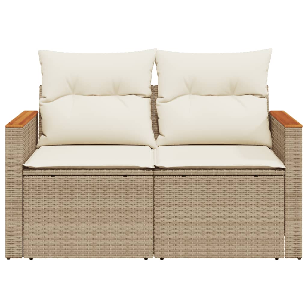 Gartensofa mit Kissen 2-Sitzer Sofa Poly Rattan Gartenmöbel Lounge Sitzgruppe - Bild 36 von 65