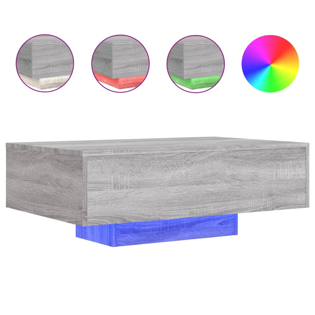 Couchtisch Wohnzimmertisch mit LED Beleuchtung Beistelltisch Stehtische - Bild 69 von 89