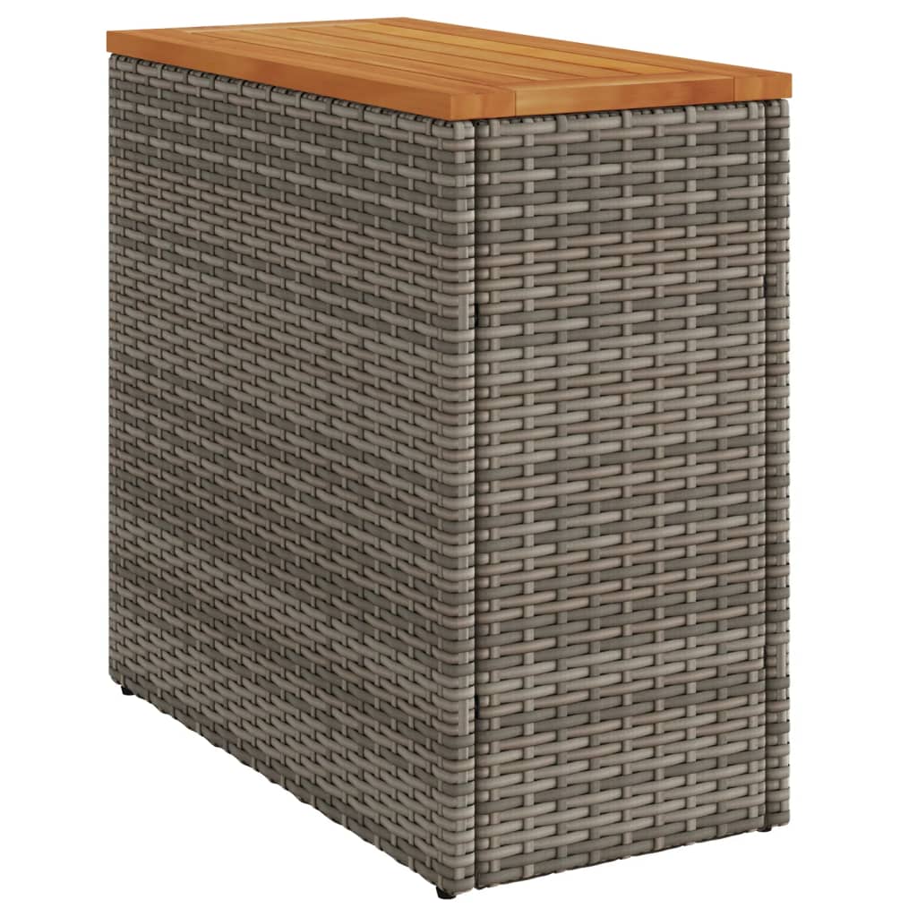 Gartentisch Beistelltisch Couchtisch Couchtisch mit Holz/Glasplatte Poly Rattan - Bild 38 von 65