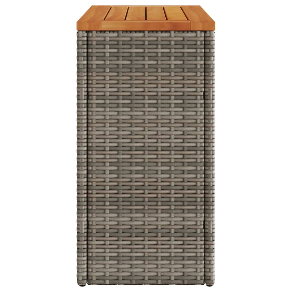 Gartentisch Beistelltisch Couchtisch Couchtisch mit Holz/Glasplatte Poly Rattan - Bild 42 von 65