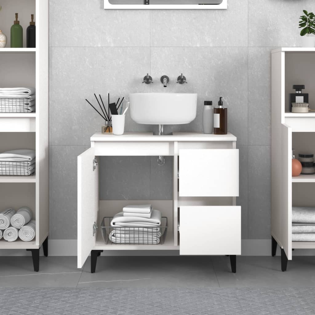 Waschbeckenunterschrank Waschtisch Unterschrank Badschrank mit 2 Schubladen - Bild 4 von 86
