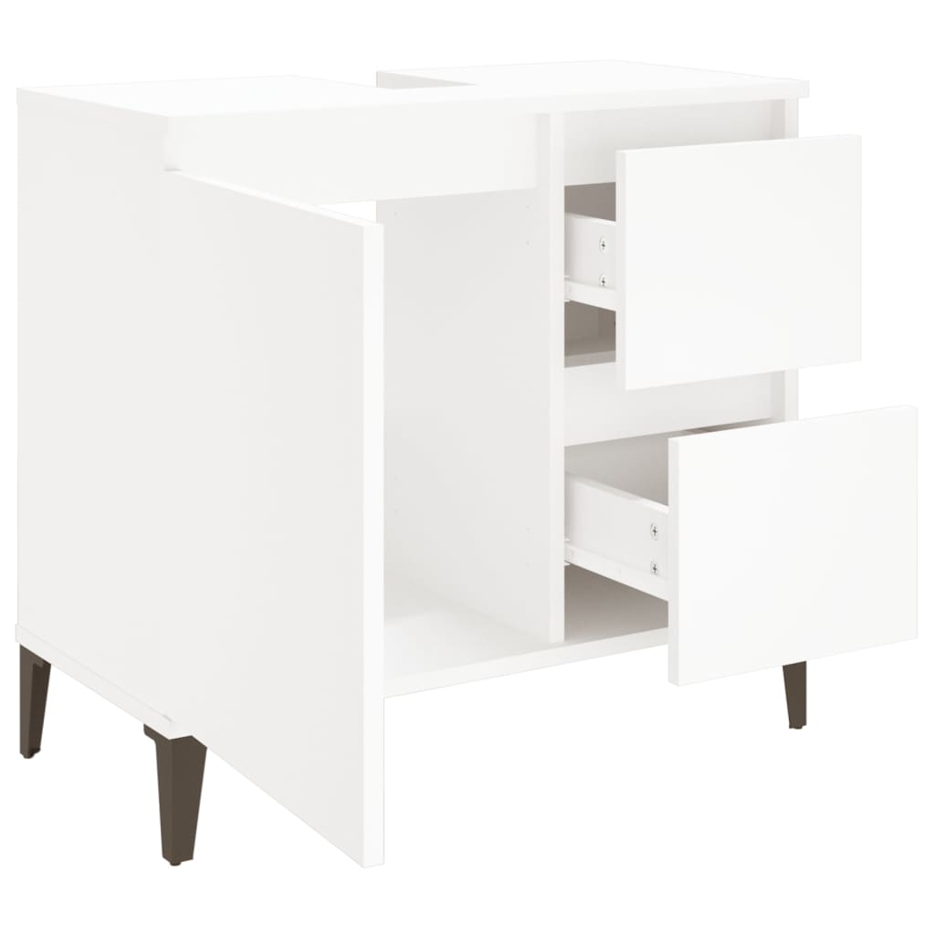 Waschbeckenunterschrank Waschtisch Unterschrank Badschrank mit 2 Schubladen - Bild 7 von 86
