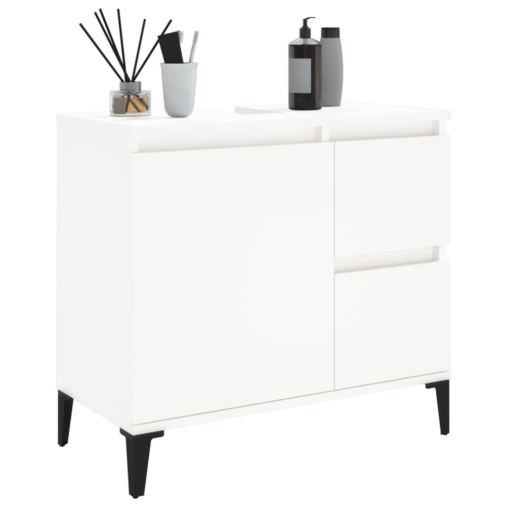 Waschbeckenunterschrank Waschtisch Unterschrank Badschrank mit 2 Schubladen - Bild 6 von 86